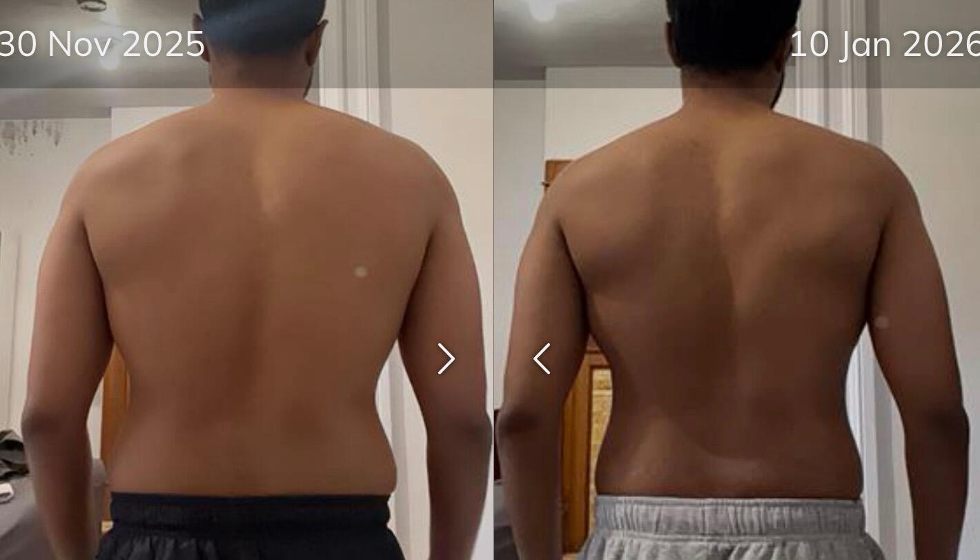 Fayaz 30-day transformation working 40 hours a week away from home in Canada, Pratyush Liftz client